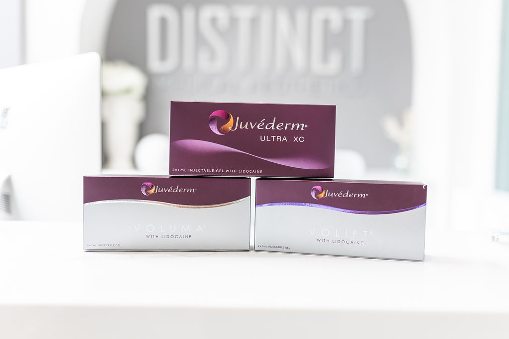 Juvéderm dermal filler products at Distinct Medical Aesthetics