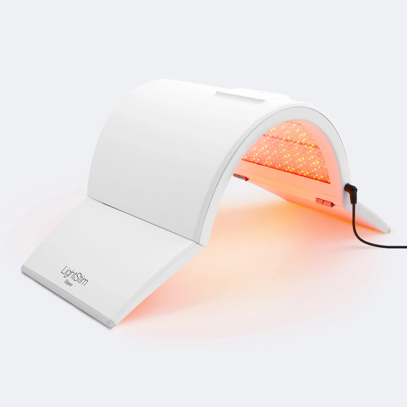 LightStim Elipsa LED light therapy device illuminated on a white background